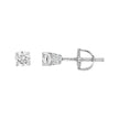925 Sterling Silver Womens Cubic Zirconia Round Stud Earrings