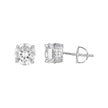 925 Sterling Silver Womens Cubic Zirconia Round Stud Earrings