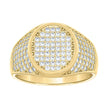 10kt Two-Tone Gold Mens Cubic Zirconia Oval Engagement Ring