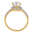 10kt Two-Tone Gold Womens Cubic Zirconia Engagement Ring