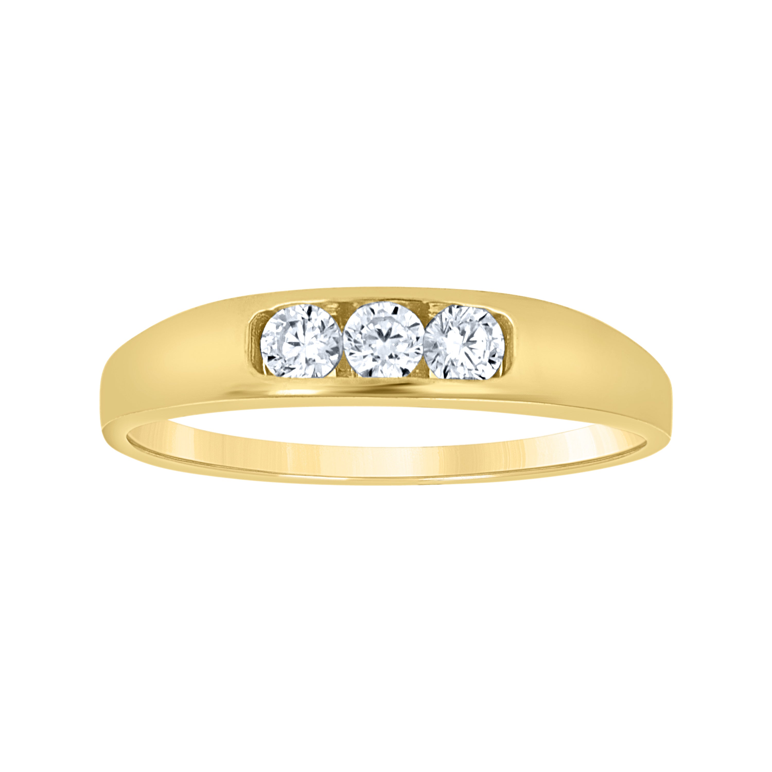 10kt Yellow Gold Childs Cubic Zirconia CZ Baby Band Ring