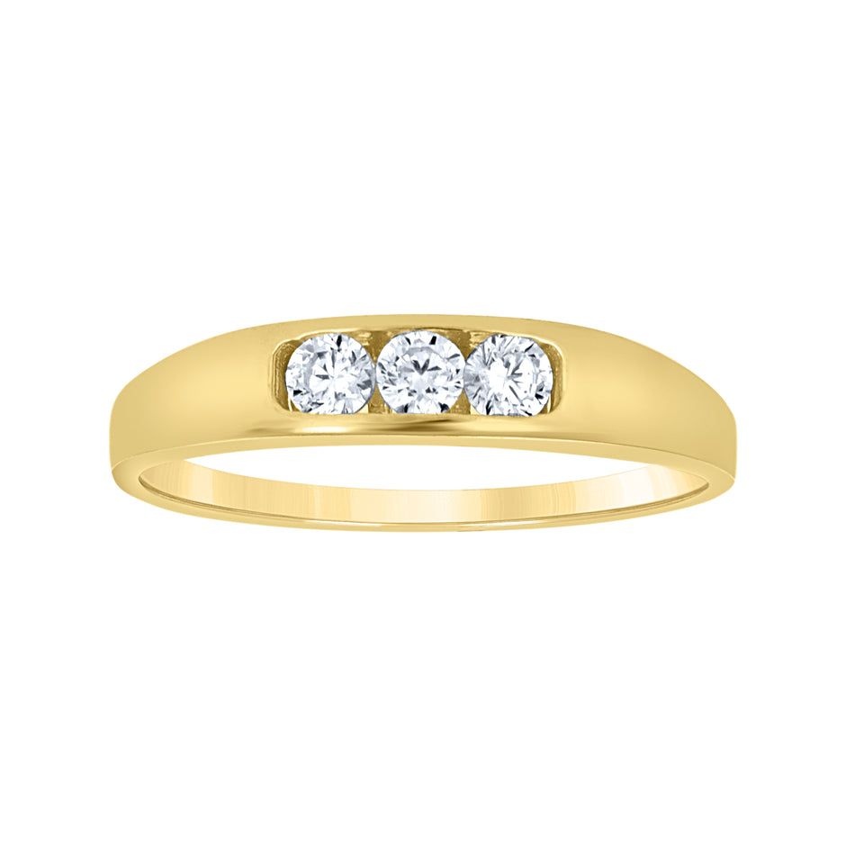10kt Yellow Gold Childs Cubic Zirconia CZ Baby Band Ring