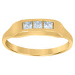 10kt Yellow Gold Childs Princess Cut Cubic Zirconia CZ Baby Band Ring
