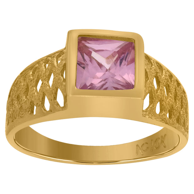 10Kt Gold Cz Baby Ring