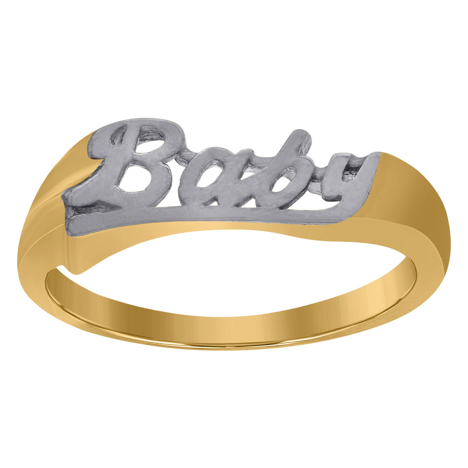 10kt Two-Tone Gold Baby Ring 