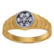 10kt Two-Tone Gold Womens Round Cubic Zirconia Engagement Ring