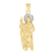 10kt Gold Two-Tone Unisex Saint Jude Religious Charm Pendant