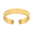 10Kt Yellow Gold Womens Textured Leaf Toe Ring 