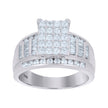 925 Sterling Silver Womens Cubic Zirconia Cinderella Ring Size 7 - SLV-60858