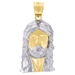 10kt Two-Tone Gold Mens Jesus Religious Charm Pendant