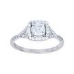 925 Sterling Silver Womens Princess Cut Cubic-Zirconia Fashion Bridal Ring Size 9 - SLV-68639