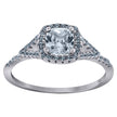 925 Sterling Silver Womens Princess-Cut Round Cubic-Zirconia Engagement Ring Size 8 - SLV-68658