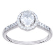 925 Sterling Silver Womens Cubic-Zirconia Fashion Bridal Ring Size 7 - SLV-68661