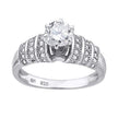 925 Sterling Silver Womens Cubic Zirconia Engagement Ring Size 6