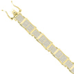 925 Sterling Silver Yellow-Tone Men Micropave Cubic Zirconia Link Bracelet