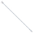 925 Sterling Silver Womens Baguette & Princess Cut Cubic Zirconia Link Bracelet