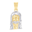 10kt Two-Tone Gold Mens Jesus Religious Charm Pendant