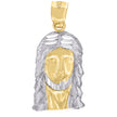 10kt Two-Tone Gold Mens Jesus Religious Charm Pendant