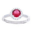 925 Sterling Silver Womens Red Cubic Zirconia Fashion Ring Size 8 - SLV-69690