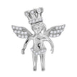 925 Sterling Silver Mens Cubic-Zirconia Angel Religious Charm Pendant