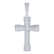 925 Sterling Silver Unisex CZ Cross Religious Charm Pendant
