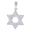 925 Sterling Silver Unisex Cubic-Zirconia Star Of David Symbol Religious Charm Pendant 
