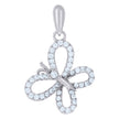 925 Sterling Silver Womens Cubic Zirconia Butterfly Charm Pendant
