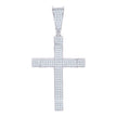 925 Sterling Silver Unisex CZ Cross Religious Charm Pendant