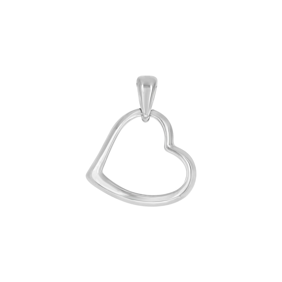 925 Sterling Silver Womens Heart Charm Pendant
