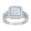 925 Sterling Silver Womens Princess Cut Cubic Zirconia Square Head Engagement Ring Size 9 - SLV-70894