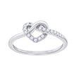 925 Sterling Silver Womens Cubic Zirconia Love Knot Heart Adjustable Toe Ring Size 8 - SLV-71103