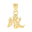 10kt Yellow Gold Womens Angel Religious Charm Pendant