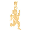 10kt Yellow Gold Unisex Angel Religious Charm Pendant