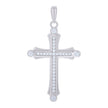 925 Sterling Silver Unisex Cz Cross Religious Charm Pendant