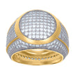 925 Sterling Silver Yellow-Tone Mens Cubic-Zirconia Fashion Ring Size 12