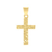 14kt Yellow Gold Unisex Nugget Cross Religious Pendant 
