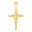 14Kt Yellow Gold Unisex Religious Cross Pendant Charm