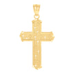 14Kt Yellow Gold Unisex Cross Pendant Religious Charm