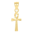 14Kt Yellow Gold Unisex Polished Ankh Ht:20.2Mm Religious Pendant Charm