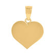 14Kt Yellow Gold Womens Heart Pendant Charm
