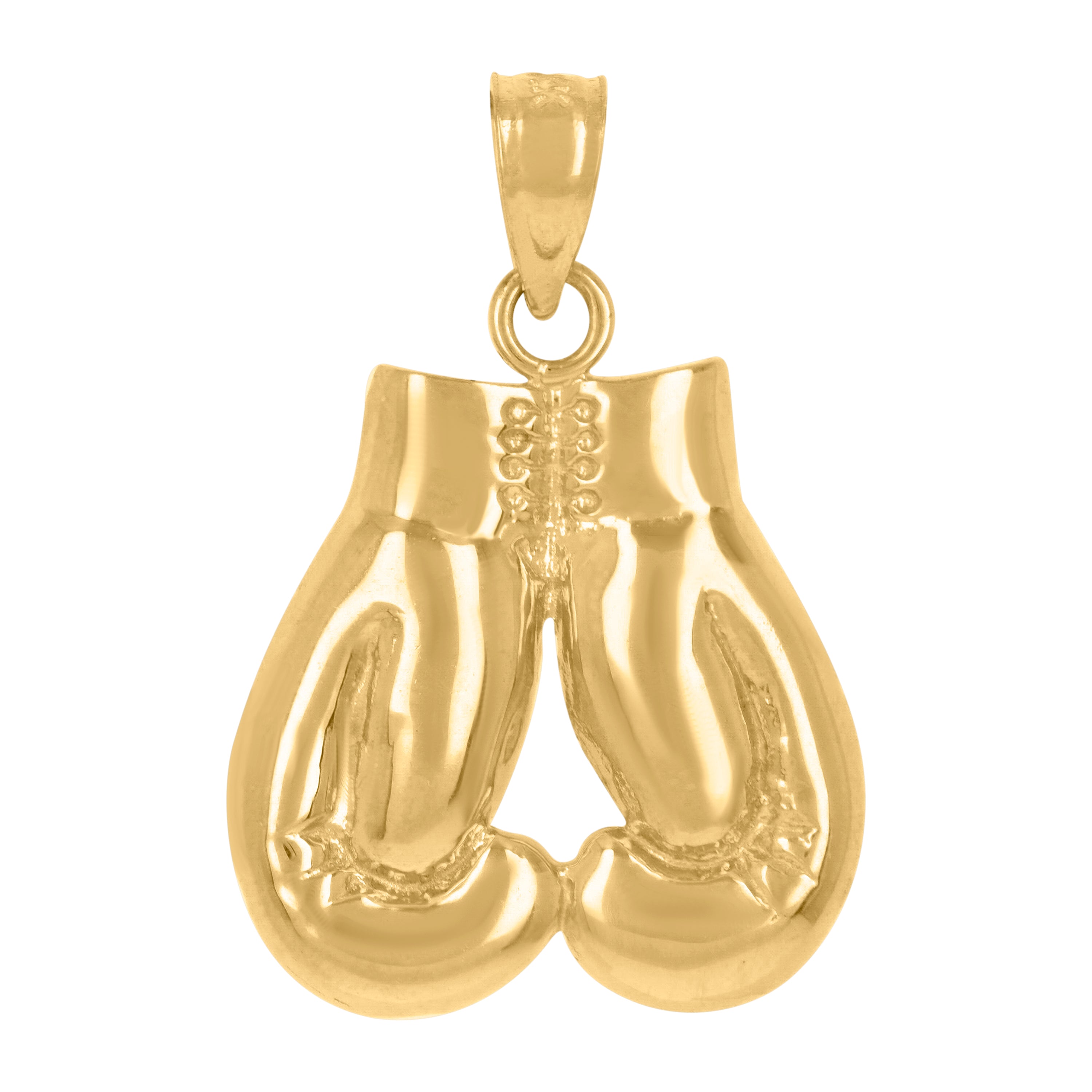14Kt Yellow Gold Womens Boxing Gloves Sports Pendant Charm