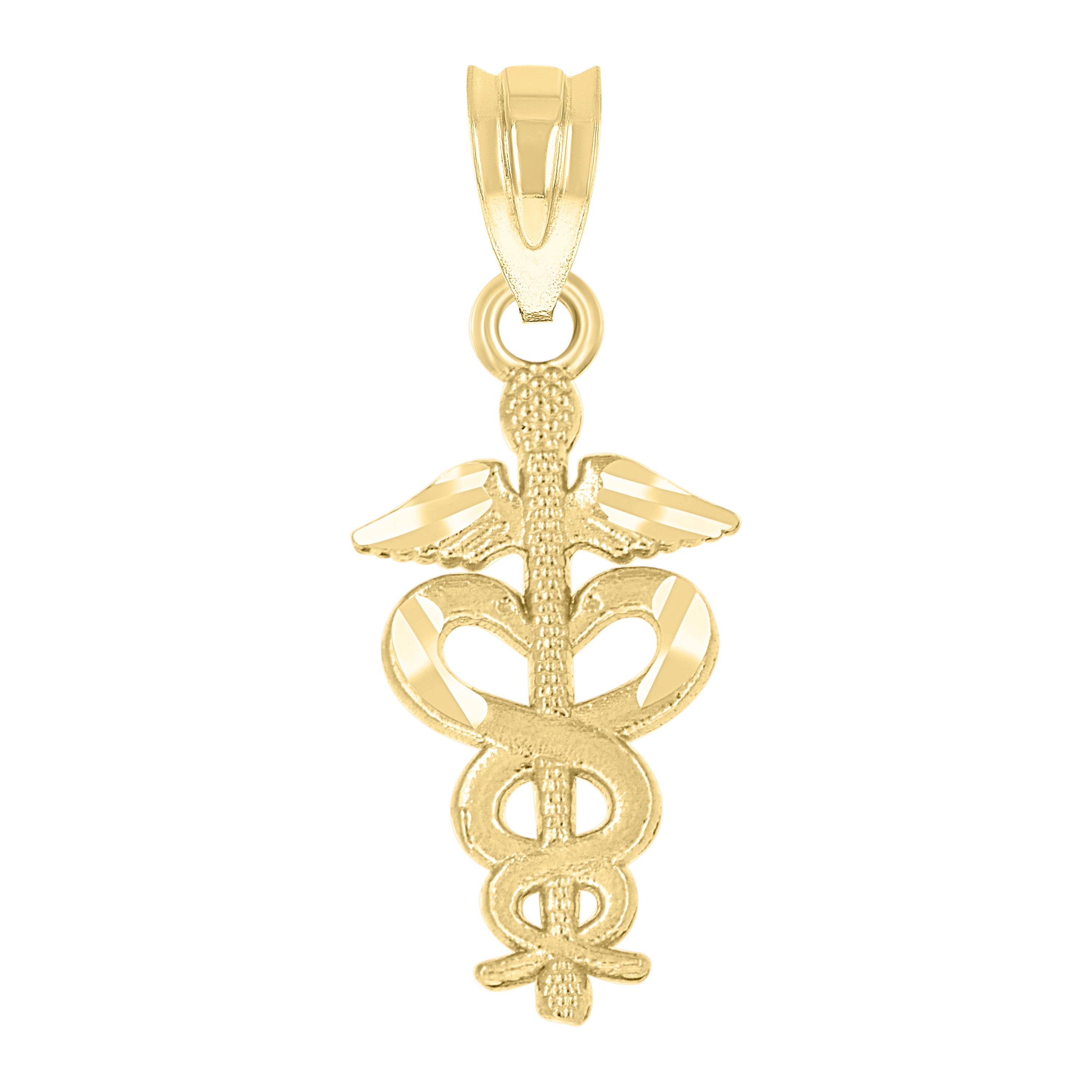 14Kt Yellow Gold Womens Rn Nurse Ht:22.8Mm Pendant Charm
