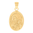 14Kt Yellow Gold Womens Saint Ann Pray For Us Religious Ht:27.2Mm Pendant Charm