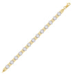 10kt Two-Tone Gold Womens Link Bracelet Size 7 Inches