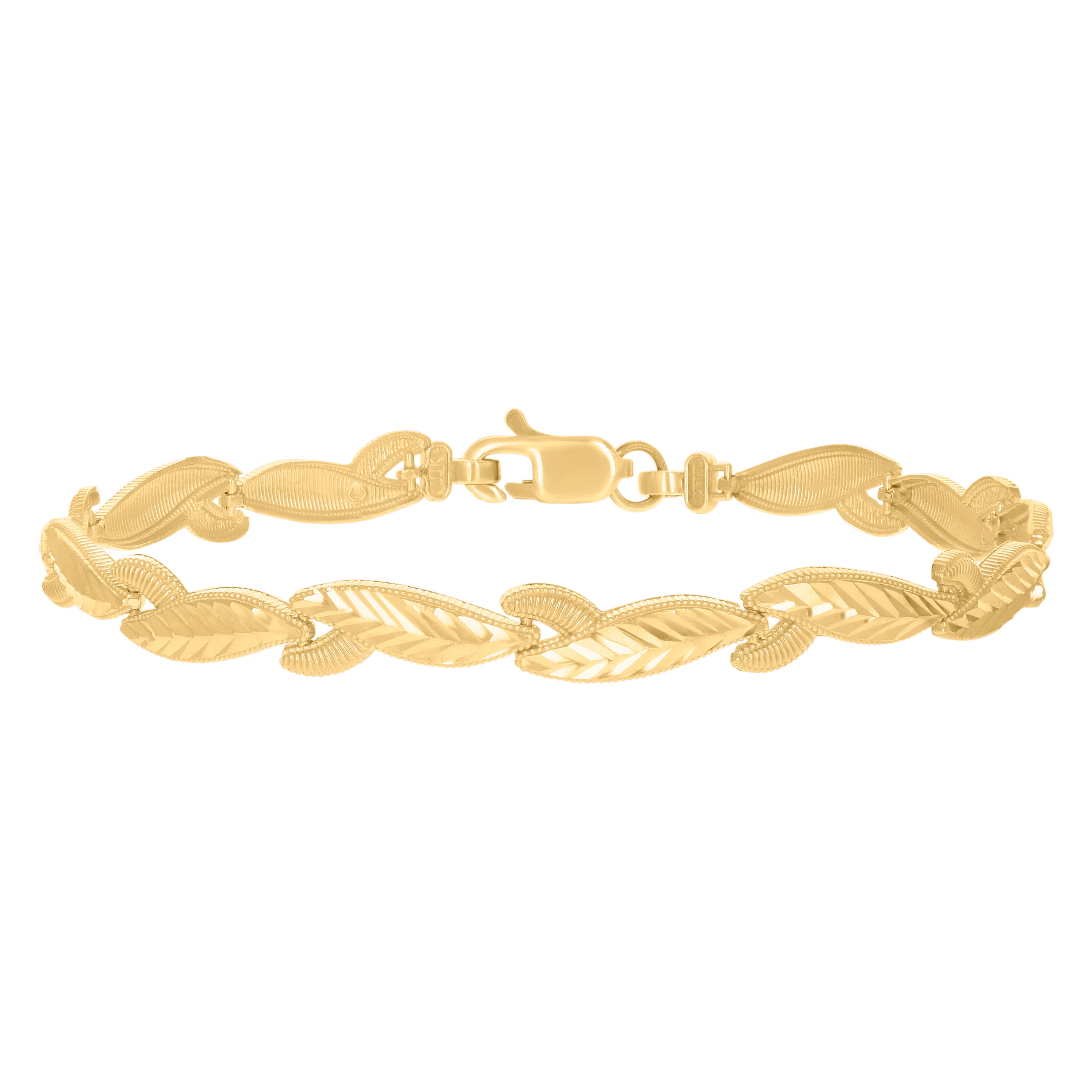 10kt Yellow Gold Womens Link Fashion 7