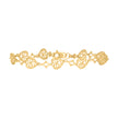 10kt Yellow Gold Womens Heart Link 7