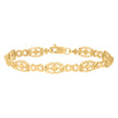 10kt Yellow Gold Womens Link Fashion Bracelet