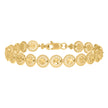 10kt Yellow Gold Womens Round Link Bracelet Size 7 Inches