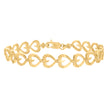 10kt Yellow Gold Womens Heart Link 8