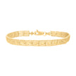 10Kt Yellow Gold Womens Square Link Bracelet Size 8 Inches
